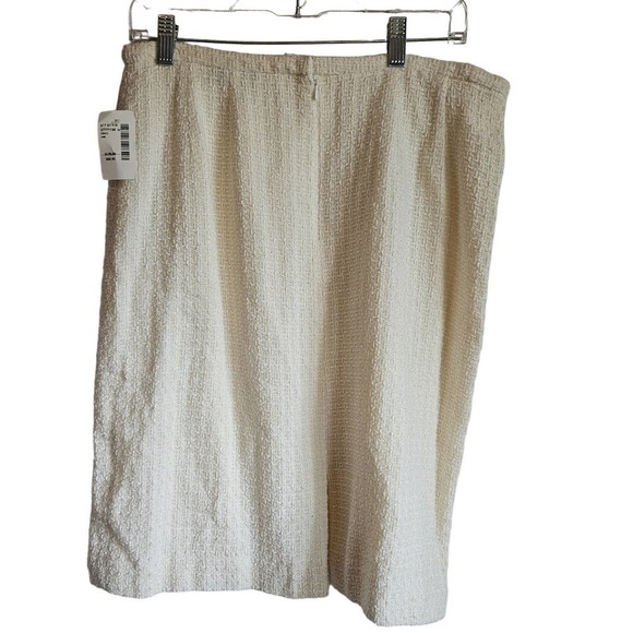 NWT S Nemeroff white wool‎ blend midi skirt Size 14 - Picture 6 of 6